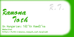 ramona toth business card